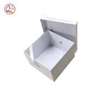 Two Piece Chocolate Cake Gift Box For Holiday Party White Color