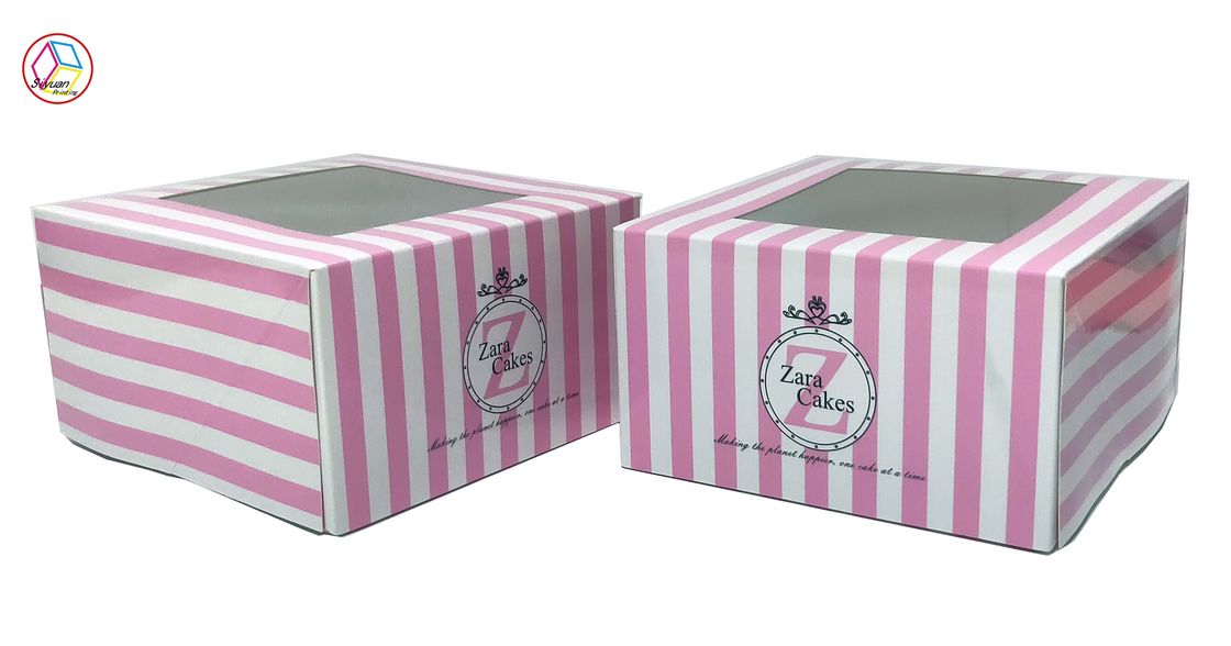Foldable Customized Colorful Paper Cupcake Boxes Made of Ivory Board